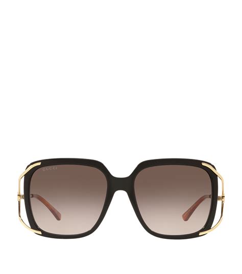 gucci women's oversized square 61mm sunglasses|gucci clear sunglasses for women.